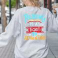 Reading Adventure Library Student Teacher Book Women's Sweatshirt Back Print Ash Reading Adventure Library Student Teacher Book Women's Sweatshirt Back Print Ash