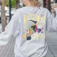 There's Room On My Broom For You Too Teacher Halloween Women's Sweatshirt Back Print Ash