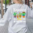 Resource Team Cactus Crew Resource Teacher Squad Women's Sweatshirt Back Print Ash Resource Team Cactus Crew Resource Teacher Squad Women's Sweatshirt Back Print Ash