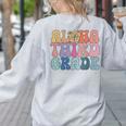 Retro Aloha Third Grade Teacher Summer Vacation Beach Hawaii Women's Sweatshirt Back Print Ash Retro Aloha Third Grade Teacher Summer Vacation Beach Hawaii Women's Sweatshirt Back Print Ash