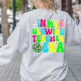 Retro Groovy In My Glowing Teacher Era Happy Teacher's Day Women's Sweatshirt Back Print Ash Retro Groovy In My Glowing Teacher Era Happy Teacher's Day Women's Sweatshirt Back Print Ash