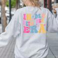 Retro Groovy Retirement Era Retired Teacher Women's Sweatshirt Back Print Ash