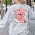 Retro Howdy Partners Cowgirl Cowboy Teacher Back To School Women's Sweatshirt Back Print Ash