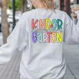 Retro Kindergarten Dream Team Back To School Teacher Kids Women's Sweatshirt Back Print Ash Retro Kindergarten Dream Team Back To School Teacher Kids Women's Sweatshirt Back Print Ash