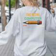 Retro Old-School Computer Pencil Tech Teacher Women's Sweatshirt Back Print Ash Retro Old-School Computer Pencil Tech Teacher Women's Sweatshirt Back Print Ash