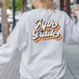 Retro Sunset Fifth Grade Teacher & Student Back To School Women's Sweatshirt Back Print Ash Retro Sunset Fifth Grade Teacher & Student Back To School Women's Sweatshirt Back Print Ash