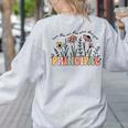 Retro Vintage Floral Principal Shirt For Women Teachers Day Women's Sweatshirt Back Print Ash