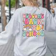Retro Welcome Back To School Teacher Appreciation Boys Girls Women's Sweatshirt Back Print Ash