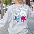 Right Acute Triangle Math Teacher Cool Geometry Women's Sweatshirt Back Print Ash