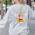 Rockin 50 Days Of School 50th Day Of School Teacher Student Men Women Girls Kids Women's Sweatshirt Back Print Ash