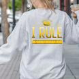 I Rule Math Ruler Mathematics Pun Math Teacher Men Women Girls Kids Women's Sweatshirt Back Print Ash