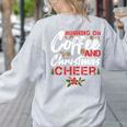 Running On Coffee And Christmas Cheer Lover Teacher For Men Women Kids Women's Sweatshirt Back Print Ash Running On Coffee And Christmas Cheer Lover Teacher For Men Women Kids Women's Sweatshirt Back Print Ash