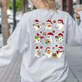 Santa Ghost Reading Books Christmas Library Teacher Women's Sweatshirt Back Print Ash Santa Ghost Reading Books Christmas Library Teacher Women's Sweatshirt Back Print Ash