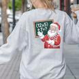 Santa Teacher 67 Math Christmas Xmas Holiday Number 67 Women's Sweatshirt Back Print Ash Santa Teacher 67 Math Christmas Xmas Holiday Number 67 Women's Sweatshirt Back Print Ash