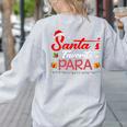 Santa's Favorite Para Christmas Paraprofessional Teacher Women's Sweatshirt Back Print Ash Santa's Favorite Para Christmas Paraprofessional Teacher Women's Sweatshirt Back Print Ash