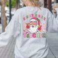 Santa's Favorite Teacher Groovy Christmas Teacher Boys Girls Women's Sweatshirt Back Print Ash Santa's Favorite Teacher Groovy Christmas Teacher Boys Girls Women's Sweatshirt Back Print Ash