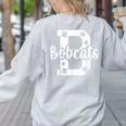 School Spirit Mascot Bobcats Back To School Teacher Student Women's Sweatshirt Back Print Ash School Spirit Mascot Bobcats Back To School Teacher Student Women's Sweatshirt Back Print Ash