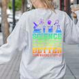 Science Teacher Because Figuring Things Out Is Better Than Women's Sweatshirt Back Print Ash
