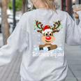 Science Teacher Squad Reindeer Christmas Teacher Xmas Lights For Men Women Women's Sweatshirt Back Print Ash Science Teacher Squad Reindeer Christmas Teacher Xmas Lights For Men Women Women's Sweatshirt Back Print Ash