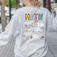 Show Your Work Math Teacher First Day Back To School Women's Sweatshirt Back Print Ash