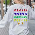 Sign Language Alphabet For ASL Interpreter Deaf Teacher Stud For Men Women Girls Kids Women's Sweatshirt Back Print Ash