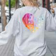 Sign Language Heart ASL For Deaf Teacher Women's Sweatshirt Back Print Ash Sign Language Heart ASL For Deaf Teacher Women's Sweatshirt Back Print Ash