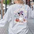 Silly Goose Spooky Teacher Club Halloween Witch Ghost Women's Sweatshirt Back Print Ash