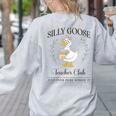 Silly Goose Teacher Club Women's Sweatshirt Back Print Ash Silly Goose Teacher Club Women's Sweatshirt Back Print Ash