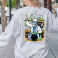 Skeleton Mad Scientist Halloween Costume Science Teacher Women's Sweatshirt Back Print Ash Skeleton Mad Scientist Halloween Costume Science Teacher Women's Sweatshirt Back Print Ash