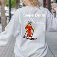 Slope Dude Algebra Geometry Middle School Math Teacher Women's Sweatshirt Back Print Ash
