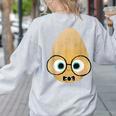 The Smart Seed Good Egg Teacher Halloween Costume Food Group Women's Sweatshirt Back Print Ash
