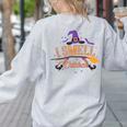 I Smell Children Wicked Cute Kindergarten Teacher Halloween Women's Sweatshirt Back Print Ash