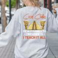 Social Studies Teacher World History Teacher Men Women Women's Sweatshirt Back Print Ash