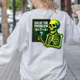 Solve The Problem Skeleton Teacher Halloween Math Six Seven Women's Sweatshirt Back Print Ash Solve The Problem Skeleton Teacher Halloween Math Six Seven Women's Sweatshirt Back Print Ash