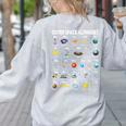 Space Alphabet Galaxy Astronaut Planets Student Teacher Women's Sweatshirt Back Print Ash Space Alphabet Galaxy Astronaut Planets Student Teacher Women's Sweatshirt Back Print Ash