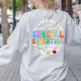 Special Education Teacher SPED Squad Team Kids Men Groovy Women's Sweatshirt Back Print Ash Special Education Teacher SPED Squad Team Kids Men Groovy Women's Sweatshirt Back Print Ash