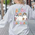 SPED Boo Crew Halloween Floral Ghost Special Ed SPED Teacher For Men Women Kids Women's Sweatshirt Back Print Ash
