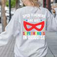 SPED Teacher Are Just Superheroes Disguise Special Education Women's Sweatshirt Back Print Ash