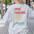 Sped Teacher Man Myth Legend Women's Sweatshirt Back Print Ash