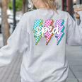 SPED Teacher Squad Lightning Bolt Special Education Women's Sweatshirt Back Print Ash SPED Teacher Squad Lightning Bolt Special Education Women's Sweatshirt Back Print Ash