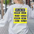 Spelling Bee Pun Halloween Costume For Teachers Women's Sweatshirt Back Print Ash