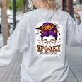 Spooky Paraprofessional Life Halloween Messy Bun Teacher For Men Women Women's Sweatshirt Back Print Ash Spooky Paraprofessional Life Halloween Messy Bun Teacher For Men Women Women's Sweatshirt Back Print Ash