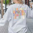 In My Spooky Teacher Era Groovy Hippie Retro Ghost Halloween Men Women Kids Women's Sweatshirt Back Print Ash