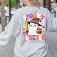 Spooky Teacher Ghost Pencil Teach Halloween Teacher Women's Sweatshirt Back Print Ash Spooky Teacher Ghost Pencil Teach Halloween Teacher Women's Sweatshirt Back Print Ash