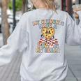 My Students Have A Pizza-My-Heart Valentines Day Teacher Women's Sweatshirt Back Print Ash