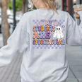 My Students Are Spooktacular Teacher Halloween Vibes Women's Sweatshirt Back Print Ash