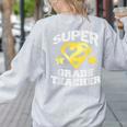 Super 2nd Grade Teacher Hero Women's Sweatshirt Back Print Ash Super 2nd Grade Teacher Hero Women's Sweatshirt Back Print Ash