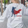 This Is My Super ESL Teacher Costume Lazy Halloween Women's Sweatshirt Back Print Ash