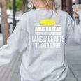 Super Language Arts Teacher Have No Fear T-Shirt Women's Sweatshirt Back Print Ash Super Language Arts Teacher Have No Fear T-Shirt Women's Sweatshirt Back Print Ash