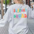 Support Dream Services Team Groovy Teacher Support Squad Women's Sweatshirt Back Print Ash Support Dream Services Team Groovy Teacher Support Squad Women's Sweatshirt Back Print Ash